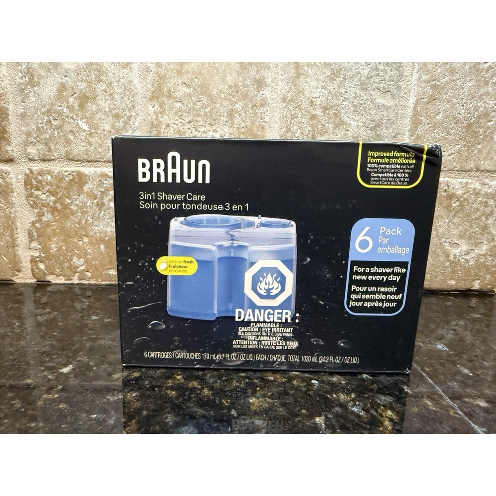 Braun 3in1 Shaver Care Smartcare Center Refill Cartridges Alcohol Based 6 Pack